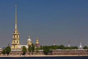Images Dated 31st May 2011: Russia, Saint Petersburg, Center, Neva River view of the Saints Peter and Paul Cathedral