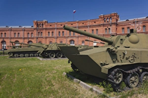 Russia, Saint Petersburg, Kronverksky Island, Artillery Museum, exterior, tanks