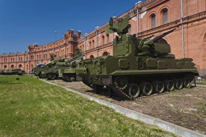 Russia, Saint Petersburg, Kronverksky Island, Artillery Museum, exterior, tanks