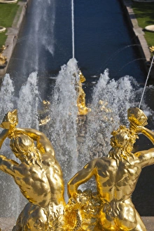Images Dated 1st June 2011: Russia, Saint Petersburg, Peterhof, Grand Cascade fountains