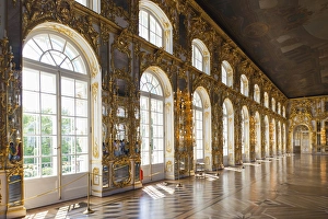 Images Dated 9th June 2011: Russia, Saint Petersburg, Pushkin-Tsarskoye Selo, Catherine Palace, detail of