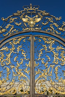 Images Dated 8th June 2011: Russia, Saint Petersburg, Pushkin-Tsarskoye Selo, Catherine Palace, palace gate