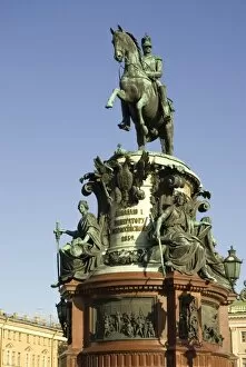 Images Dated 21st July 2007: Russia. St. Petersburg. Monument to Nicholas I