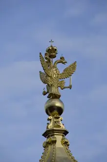 Images Dated 3rd September 2008: Russia, St. Petersburg, Peterhof Palace (aka Petrodvorets), double-headed eagle. (RF)