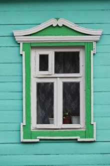 Russia, Vladimir Oblast, Golden Ring, Suzdal, traditional Russian buildings, window