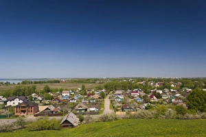 Russia, Yaroslavl Oblast, Golden Ring, Pereslavl-Zalessky, elevated town view
