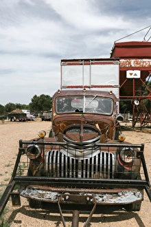 Nostalgia Prints: Rusted abandoned antique truck, Tucumcari, New Mexico, USA
