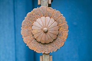 Décor Prints: Rusted metal decoration, Taos, New Mexico, USA