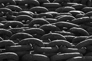 Antarctica Prints: Rusty heavy chains, Grytviken (abandoned whaling station), South Georgia, Antarctica