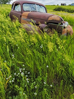 Great Plain Prints: Rusty old vehicles in the ghost town of Okaton, South Dakota, USA