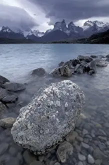 SA, Chile, Torres Del Paine NP Cuernos Del Paine and Lago Nordenskjold
