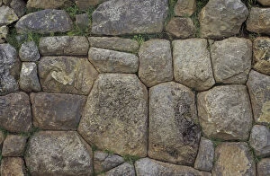 Images Dated 27th January 2004: SA, Peru, Chinchero Inca stone wall in the village of Chinchero