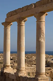 Repetition Prints: Sabratha Roman archaeological site. Sabratha, Tripolitania, Libya