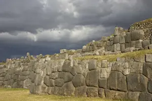 Inca Prints: Sacsayhuaman, Inca ruins of military and religious significance. Walls are made