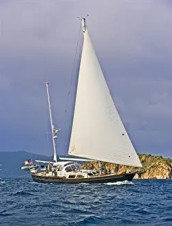 Images Dated 21st January 2008: Sail boating at Norman Island, British Virgin Islands