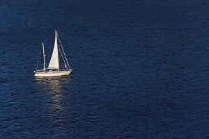 Images Dated 12th May 2007: Sailboat in the Adriatic Sea near Dubrovnik, Croatia