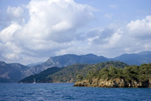 Images Dated 21st May 2007: Sailboat on Blue Cruise, Gocek, Fethiye bay, Turkey