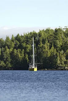 Images Dated 21st August 2006: Sailboat Gunkholing in Skull Cove, Queen Charlotte Strait, British Columbia, Canada