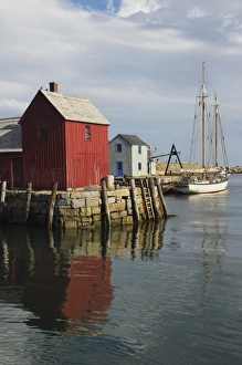 Images Dated 12th October 2007: Sailboat at Rockport harbor, Rockport, Massachusetts