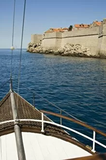 Sailboat tour leaving from the walled city of Dubrovnik, Southeastern Tip of Croatia