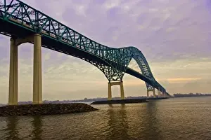 Engineering Prints: Sailing down The St. Lawrence River towards Montreal under the Laviolette Bridge