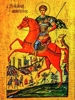 Golden Prints: Saint George icon St. George's Greek Orthodox Church