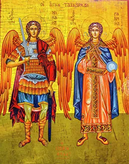 Golden Prints: Saint Michael icon Saint George's Greek Orthodox Church