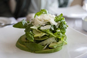 Avocado Prints: Salad in restaurant in Cape Town, South Africa