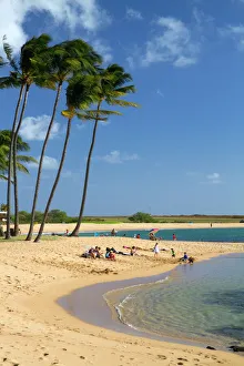 Volcanic Prints: Salt Pond Park located on the island of Kauai, Hawaii, USA