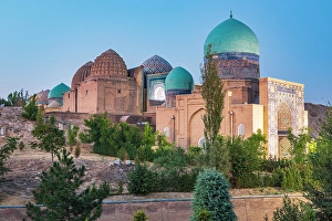 Images Dated 5th April 2024: Samarkand, Uzbekistan, Central Asia. Evening view of the Shah-i-Zinda