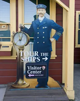 Marilyn Parver Prints: San Francisco Historic Maritime National Park Visitor center sign at Fisherman s