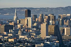 The San Francisco skyline including the Embarcadero Center, Transamerica Building