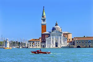 Bell Tower Prints: San Giorgio Maggiore Church, Venice, Italy. 16th Century Benedictine Church