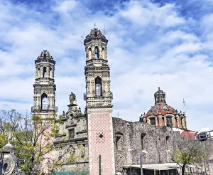Paseo De La Reforma Prints: San Hipolito Church, Mexico City, Mexico