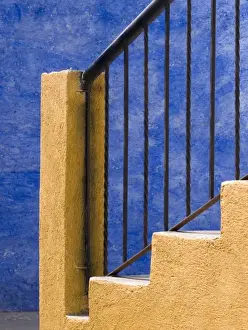 Images Dated 27th March 2007: San Lucas Tolliman, Guatemala. Brightly painted staircase