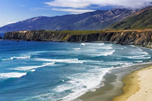 Edge Prints: Sand Dollar Beach, Los Padres National Forest, Big Sur, California USA