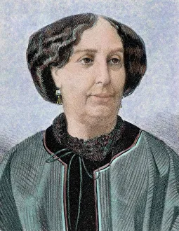 One Person Prints: Sand, George, pseudonym of Aurore Dupin (Paris, 1804-Nohant, 1876). French novelist