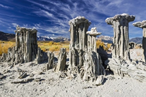 Sierras Prints: Sand tufa formations on the south shore of Mono Lake, Mono Basin National Scenic Area