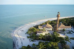 United State Prints: The Sanibel Island Light or Point Ybel Light was one of the first lighthouses