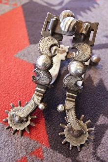 Images Dated 18th November 2010: Santa Fe, New Mexico, United States. Antique cowboy spurs
