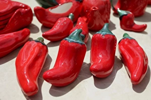 Santa Fe New Mexico, United States. Chile salt and pepper shakers