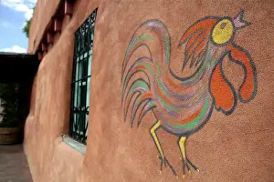 Adobe Prints: Santa Fe, New Mexico, USA. The famous Pink Adobe restaurant on Old Santa Fe Trail