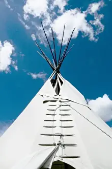 American Indian Prints: Santa Fe, New Mexico, USA. Native American tee pee