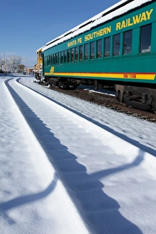 Images Dated 3rd November 2010: Santa Fe, New Mexico, USA. Railyard district, vintage trains