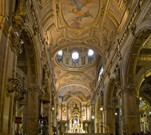 Images Dated 26th March 2010: Santiago. Chile. South America. Inside Metropalitan Cathedral (La Catedral Metropolitana)