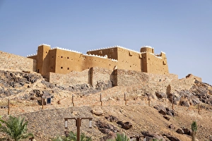 Adobe Prints: Saudi Arabia, Hail Province, Hail. Qishlah Palace on a hill overlooking Hail