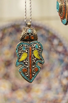 Ornamentation Prints: Saudi Arabia, Riyadh, Al-Dirah. Colorful jewelry at the Souq Al-Zal