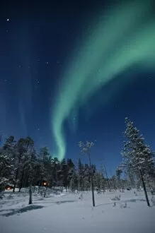 Images Dated 25th March 2005: Scandinavia, Finland, Lapland, Ivalo, The Aurora borealis