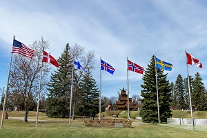 Prints of Scandinavian Heritage Park in Minot, North Dakota, USA Images Dated 2024 September: Scandinavian Heritage Park in Minot, North Dakota, USA