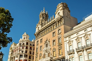 Steeple Prints: Scenic architecture cityscape, Valencia, Spain